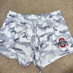 Ohio State camo sleep shorts
